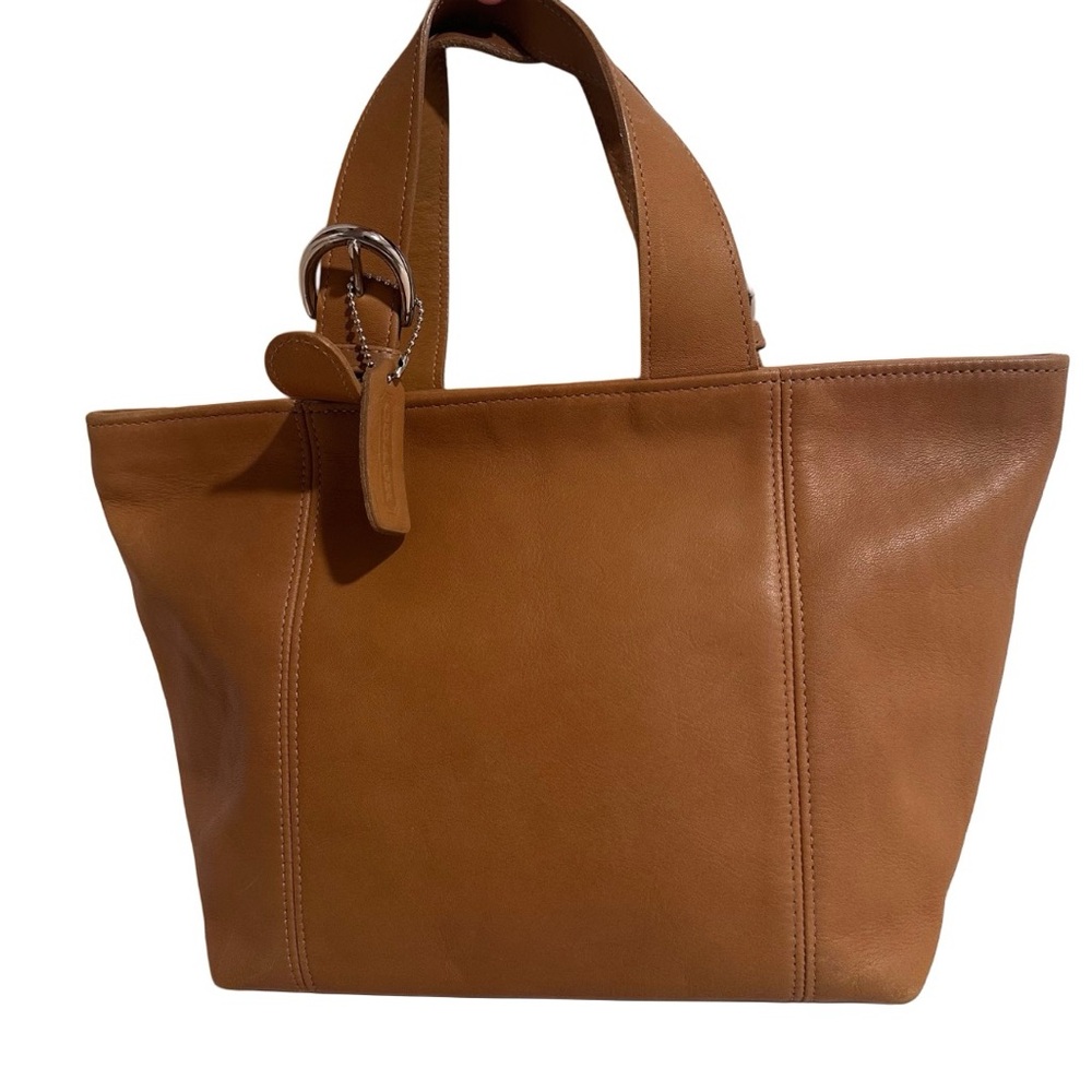 Vintage Coach Waverly Mini Tote Handbag in Saddle/Tan/Buckskin/Camel EUC No.4133 - Picture 9 of 17